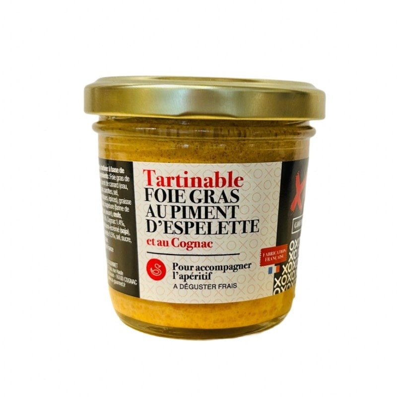 TARTINABLE DE FOIE GRAS AU PIMENT D'ESPELETTE ET AU COGNAC TARTINABLE DE FOIE GRAS AU PIMENT D'ESPELETTE ET AU COGNAC