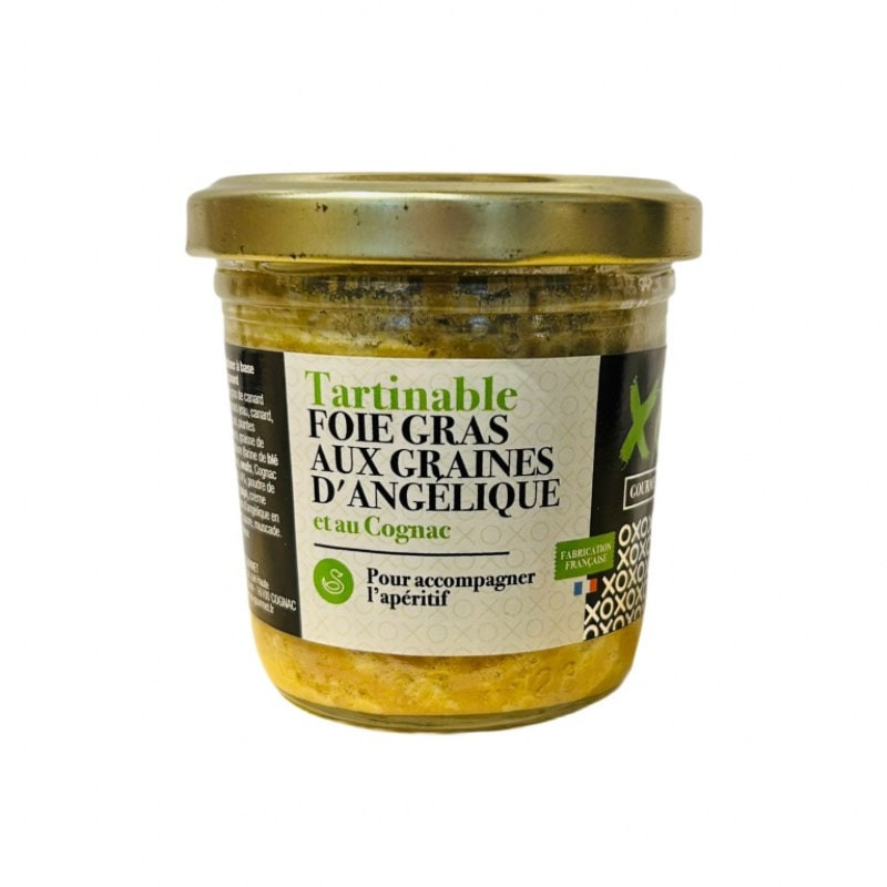 TARTINABLE DE FOIE GRAS AUX GRAINES D'ANGELIQUE ET AU COGNAC
