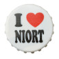 MAGNET en forme de capsule I love Niort
