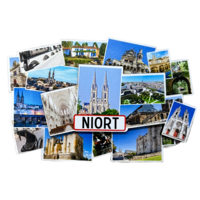 MAGNET Multiples vues Niort en relief