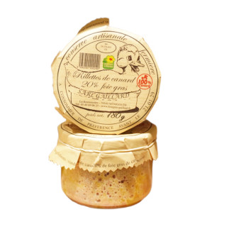 Rillettes de canard 20% foie gras