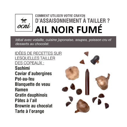 Crayon d’assaisonnement OCNI - Ail Noir Fumé