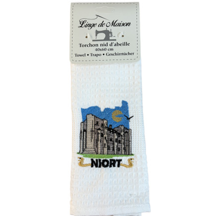 Torchon nid d’abeilles blanc - Niort