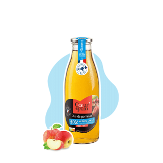 JUS DE POMMES NATURELLEMENT MOINS SUCRE