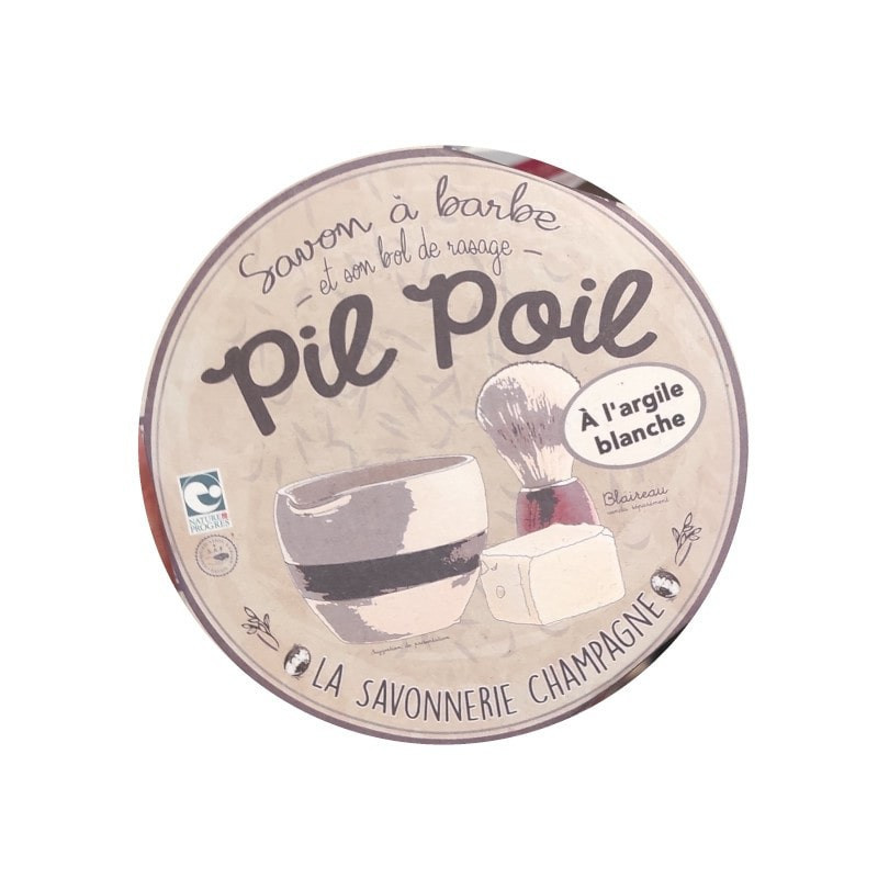 Savon à barbe à l'argile blanche - Pil Poil